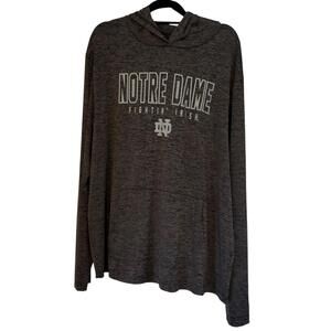 Colosseum Notre Dame Fighting Irish Hoodie Mens XXL Gray Lightweight
